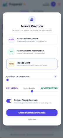 PreparaU - Creación de Práctica